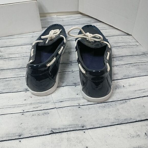 Cole Haan  Women's Patent Leather Navy Slip on Loafer Shoes, Size 8.5B - Picture 4 of 9